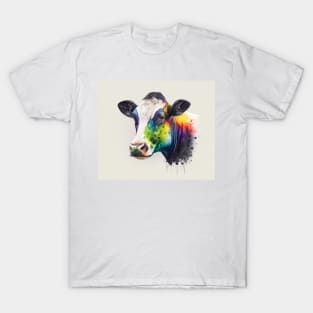 Cow Watercolour Painting T-Shirt